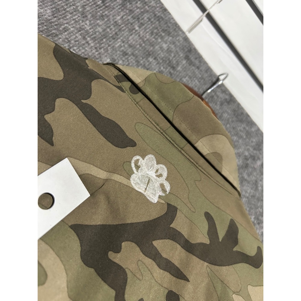Poncho magnetic pockets regular fit medium button up shirt camouflage read - Picture 7 of 9